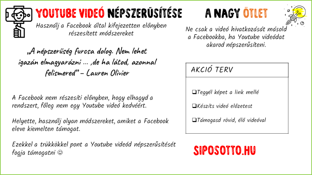 Youtube videó népszerűsítése Facebookon